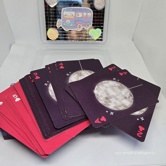Disco Playing Cards In Custom Mirror Case. - Picture 3 of 4